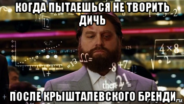 когда пытаешься не творить дичь после крышталевского бренди