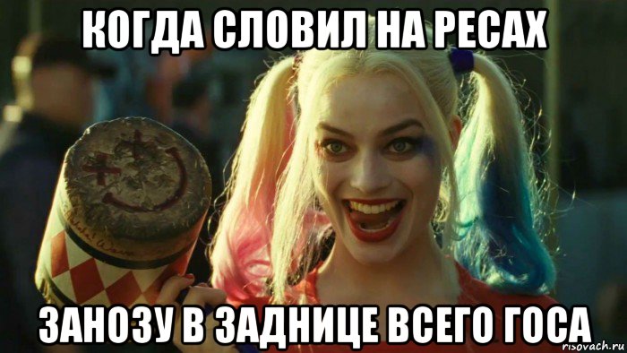 когда словил на ресах занозу в заднице всего госа, Мем    Harley quinn