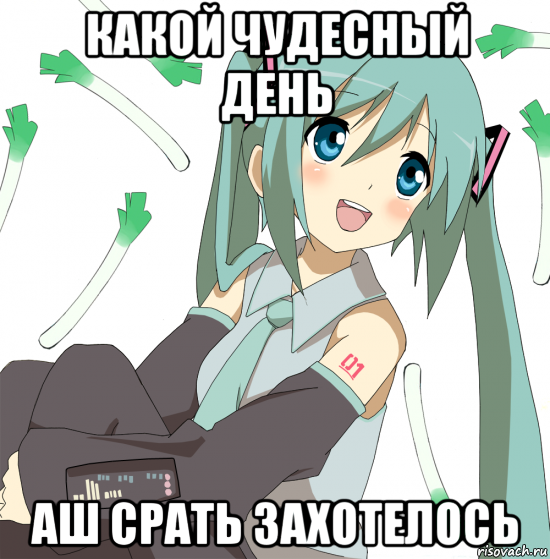 какой чудесный день аш срать захотелось, Мем Хатсуне Мику