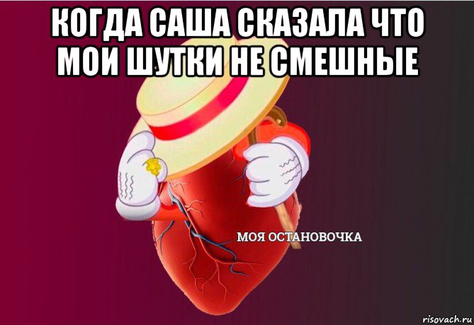 когда саша сказала что мои шутки не смешные , Мем   Моя остановочка