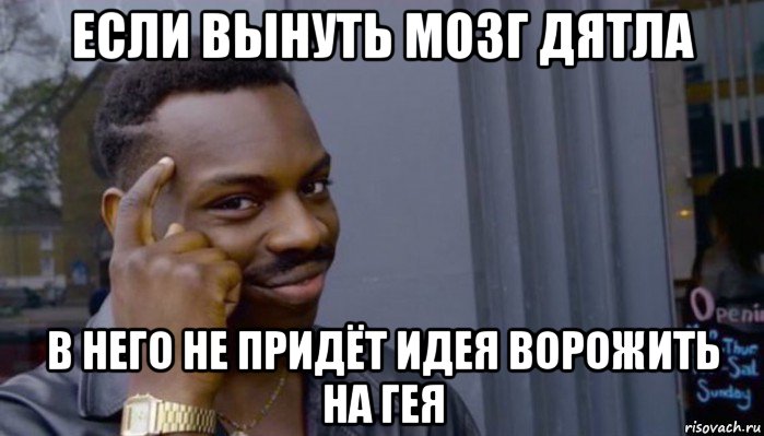 если вынуть мозг дятла в него не придёт идея ворожить на гея, Мем Не делай не будет