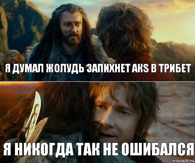 Я думал жолудь запихнет АКs в трибет Я никогда так не ошибался, Комикс Я никогда еще так не ошибался