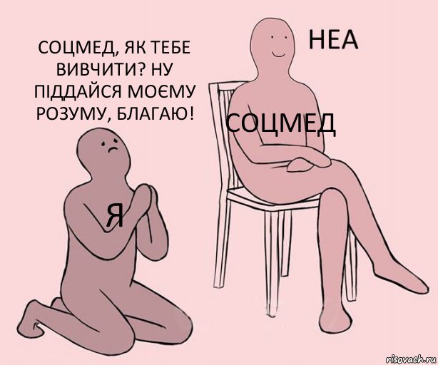 Я Соцмед Соцмед, як тебе вивчити? Ну піддайся моєму розуму, благаю!, Комикс Неа