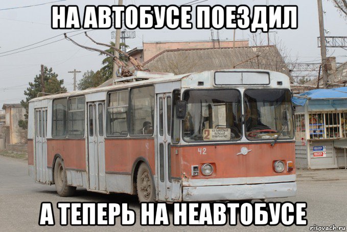 на автобусе поездил а теперь на неавтобусе
