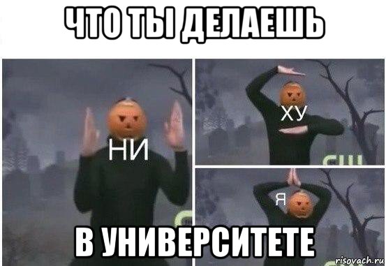 что ты делаешь в университете, Мем  Ни ху Я