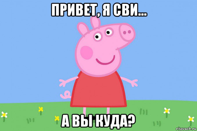 привет, я сви... а вы куда?, Мем Пеппа