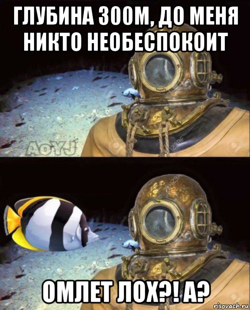 глубина 300м, до меня никто необеспокоит омлет лох?! а?