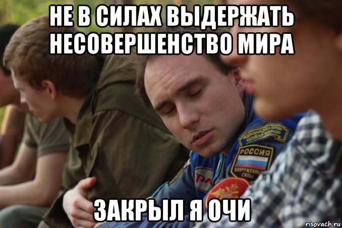 не в силах выдержать несовершенство мира закрыл я очи, Мем Птиц
