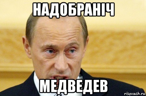 надобранiч медведев, Мем путин