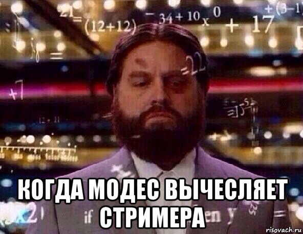  когда модес вычесляет стримера, Мем Сложное вычисление