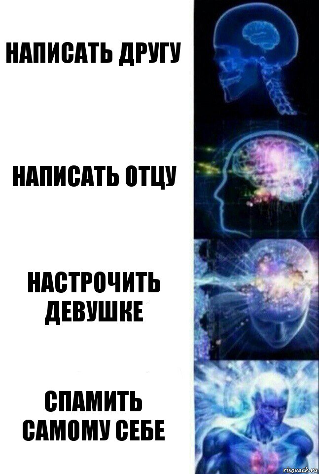 написать другу написать отцу настрочить девушке спамить самому себе, Комикс  Сверхразум