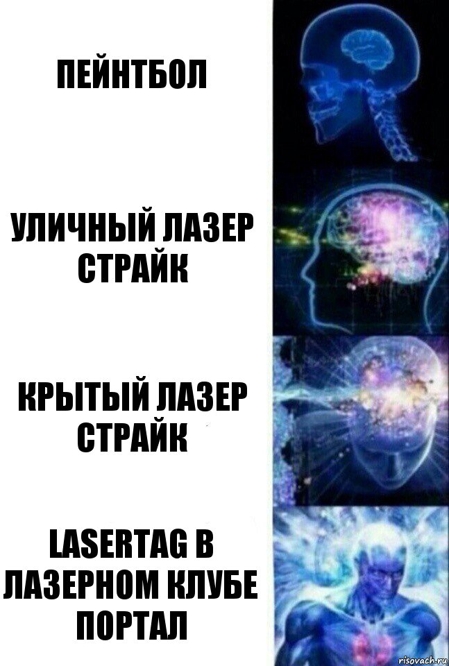 Пейнтбол Уличный лазер страйк Крытый лазер страйк LaserTag в Лазерном клубе Портал, Комикс  Сверхразум