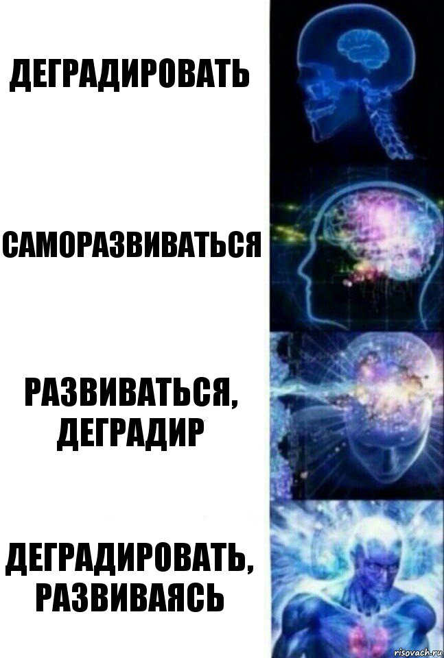 Деградировать Саморазвиваться Развиваться, деградир Деградировать, развиваясь, Комикс  Сверхразум