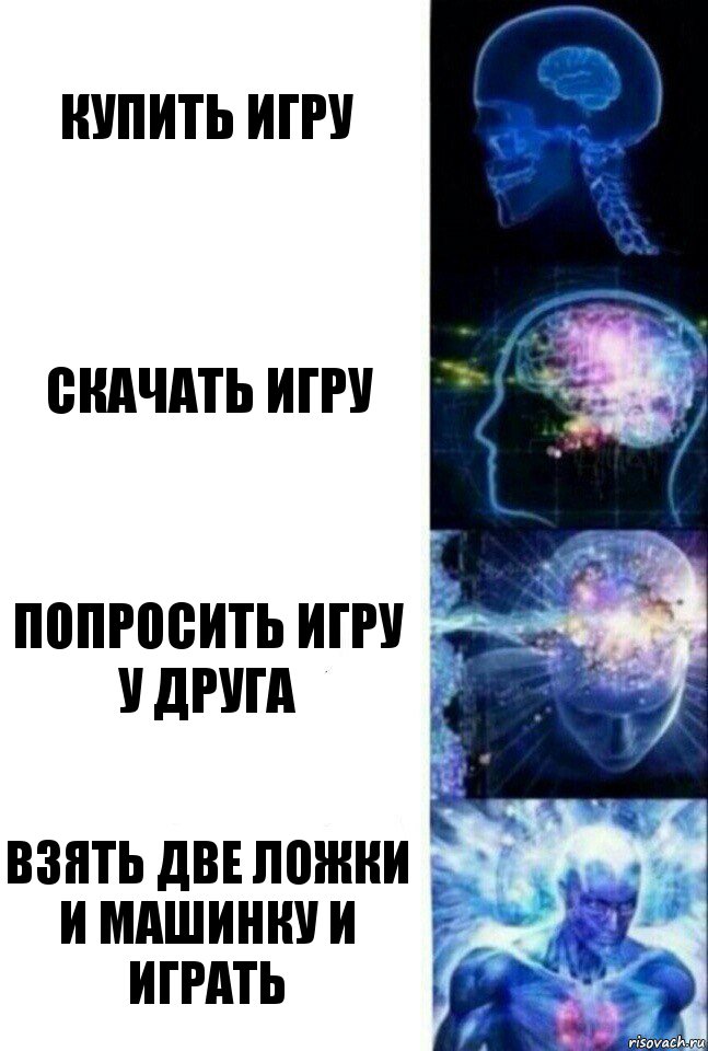 Купить игру Скачать игру Попросить игру у друга Взять две ложки и машинку и играть, Комикс  Сверхразум