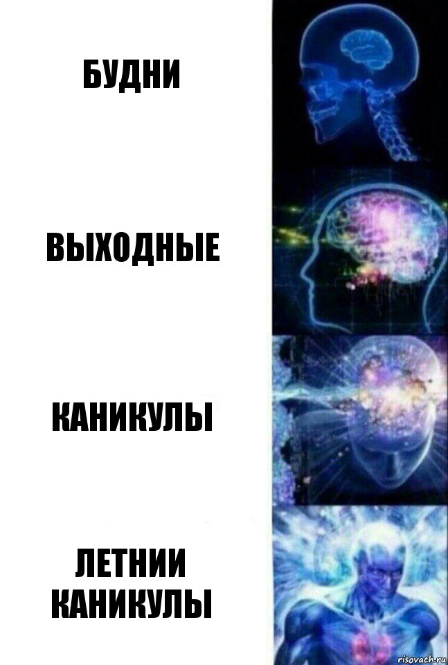 будни выходные каникулы летнии каникулы, Комикс  Сверхразум