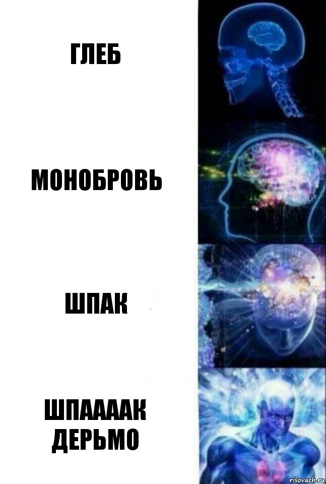 Глеб Монобровь шпак ШПААААК дерьмо, Комикс  Сверхразум