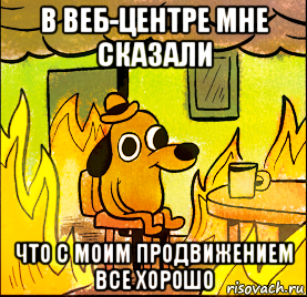 в веб-центре мне сказали что с моим продвижением все хорошо