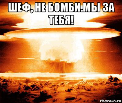 шеф, не бомби.мы за тебя! 