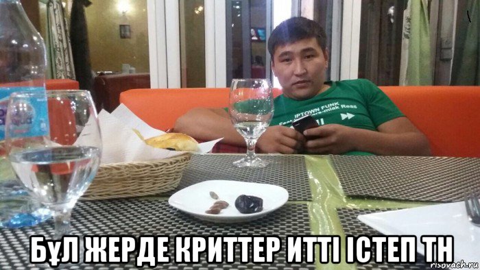  бұл жерде криттер итті істеп th, Мем Ануарбек адильбек