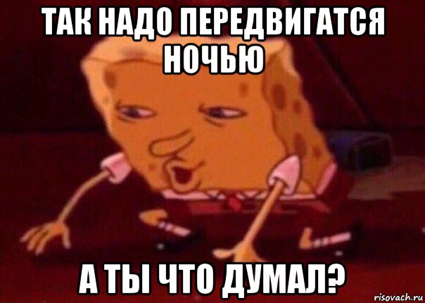 так надо передвигатся ночью а ты что думал?, Мем    Bettingmemes