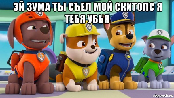 эй зума ты съел мой скитолс я тебя убья 