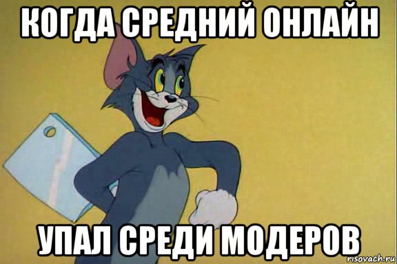 когда средний онлайн упал среди модеров, Мем Дно