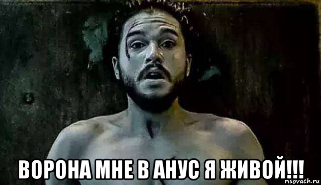  ворона мне в анус я живой!!!, Мем Джон сноу ожил