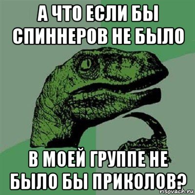 а что если бы спиннеров не было в моей группе не было бы приколов?, Мем Филосораптор