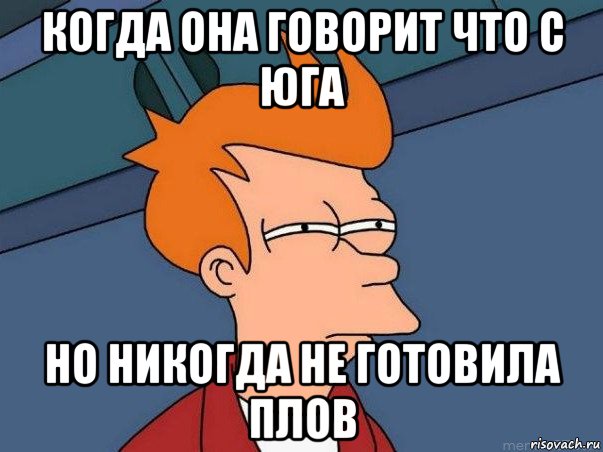 когда она говорит что с юга но никогда не готовила плов, Мем  Фрай (мне кажется или)