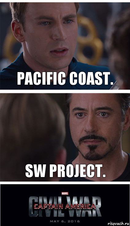 Pacific Coast. SW Project., Комикс   Гражданская Война