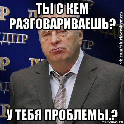 ты с кем разговариваешь? у тебя проблемы.?, Мем Хватит это терпеть (Жириновский)