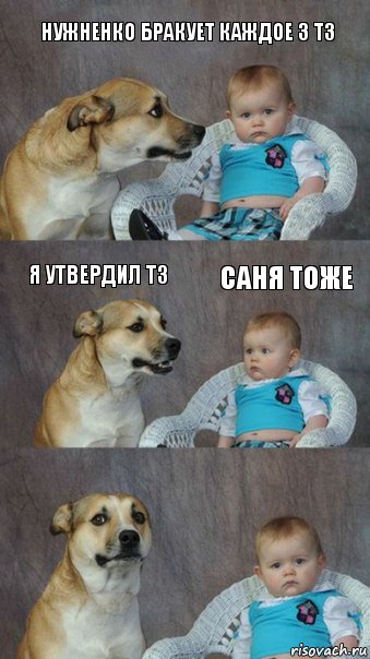 Нужненко бракует каждое 3 тз Я утвердил тз Саня тоже, Комикс  Каждый третий