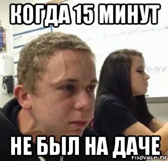 когда 15 минут не был на даче