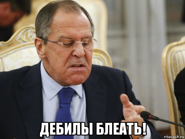  дебилы блеать!, Мем Лавров морда