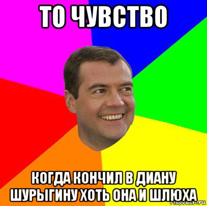 то чувство когда кончил в диану шурыгину хоть она и шлюха, Мем  Медведев advice