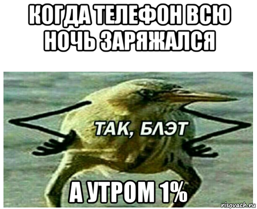 когда телефон всю ночь заряжался а утром 1%