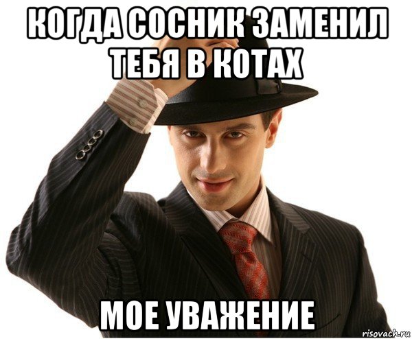 когда сосник заменил тебя в котах мое уважение