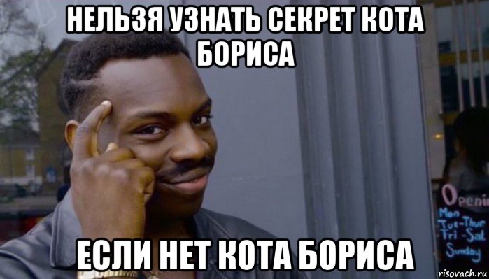 нельзя узнать секрет кота бориса если нет кота бориса, Мем Не делай не будет