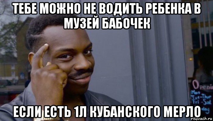 тебе можно не водить ребенка в музей бабочек если есть 1л кубанского мерло, Мем Не делай не будет