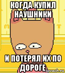 когда купил наушники и потерял их по дороге, Мем Не получилось