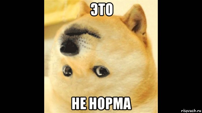 это не норма, Мем Неправильная доге