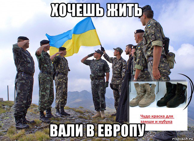 хочешь жить вали в европу, Мем Он мог