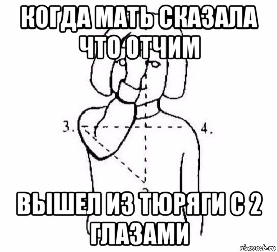 когда мать сказала что отчим вышел из тюряги с 2 глазами, Мем  Перекреститься