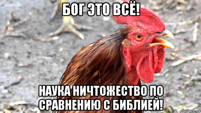 бог это всё! наука ничтожество по сравнению с библией!