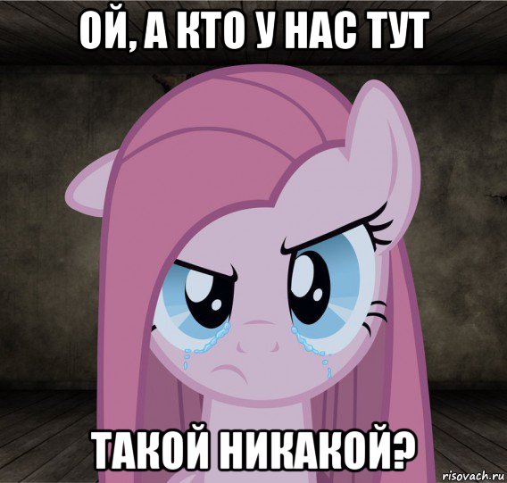 ой, а кто у нас тут такой никакой?, Мем Pinkamena Diane Pie