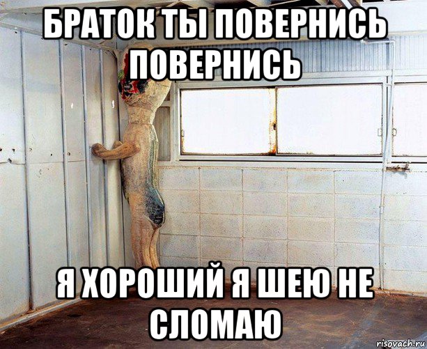 браток ты повернись повернись я хороший я шею не сломаю