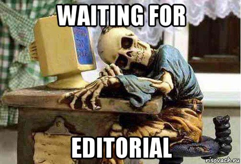 waiting for editorial, Мем скелет ждет