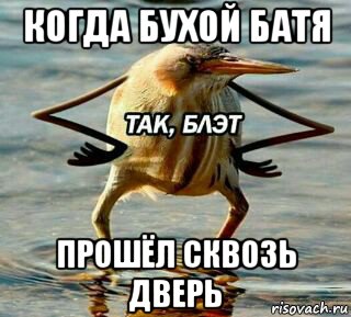 когда бухой батя прошёл сквозь дверь, Мем So blat