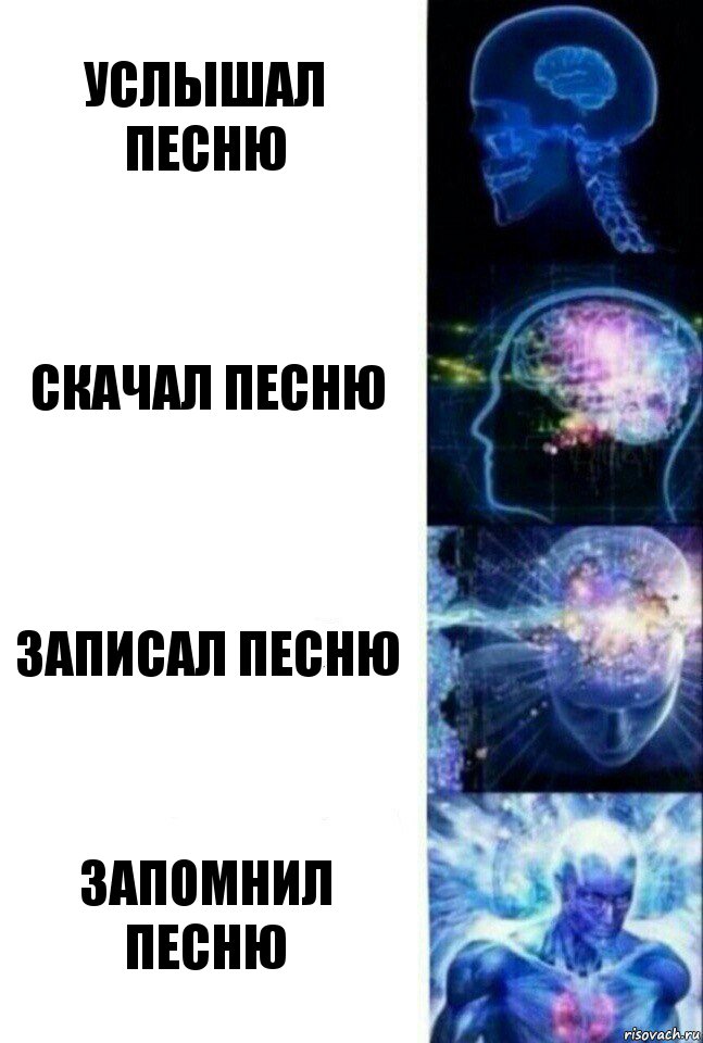 услышал песню скачал песню записал песню запомнил песню, Комикс  Сверхразум