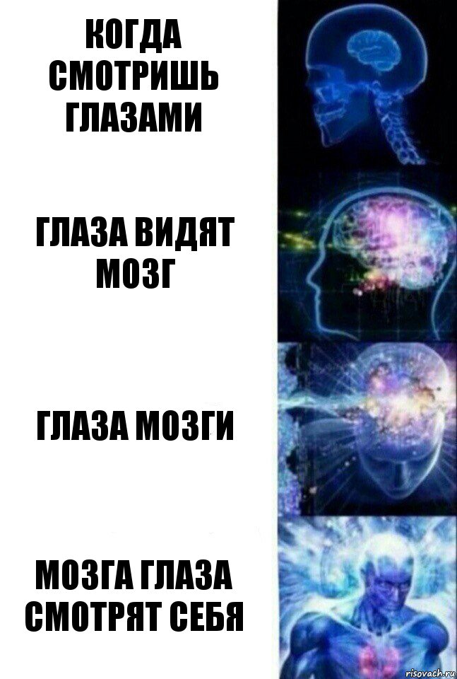 Когда смотришь глазами глаза видят мозг Глаза мозги мозга глаза смотрят себя, Комикс  Сверхразум